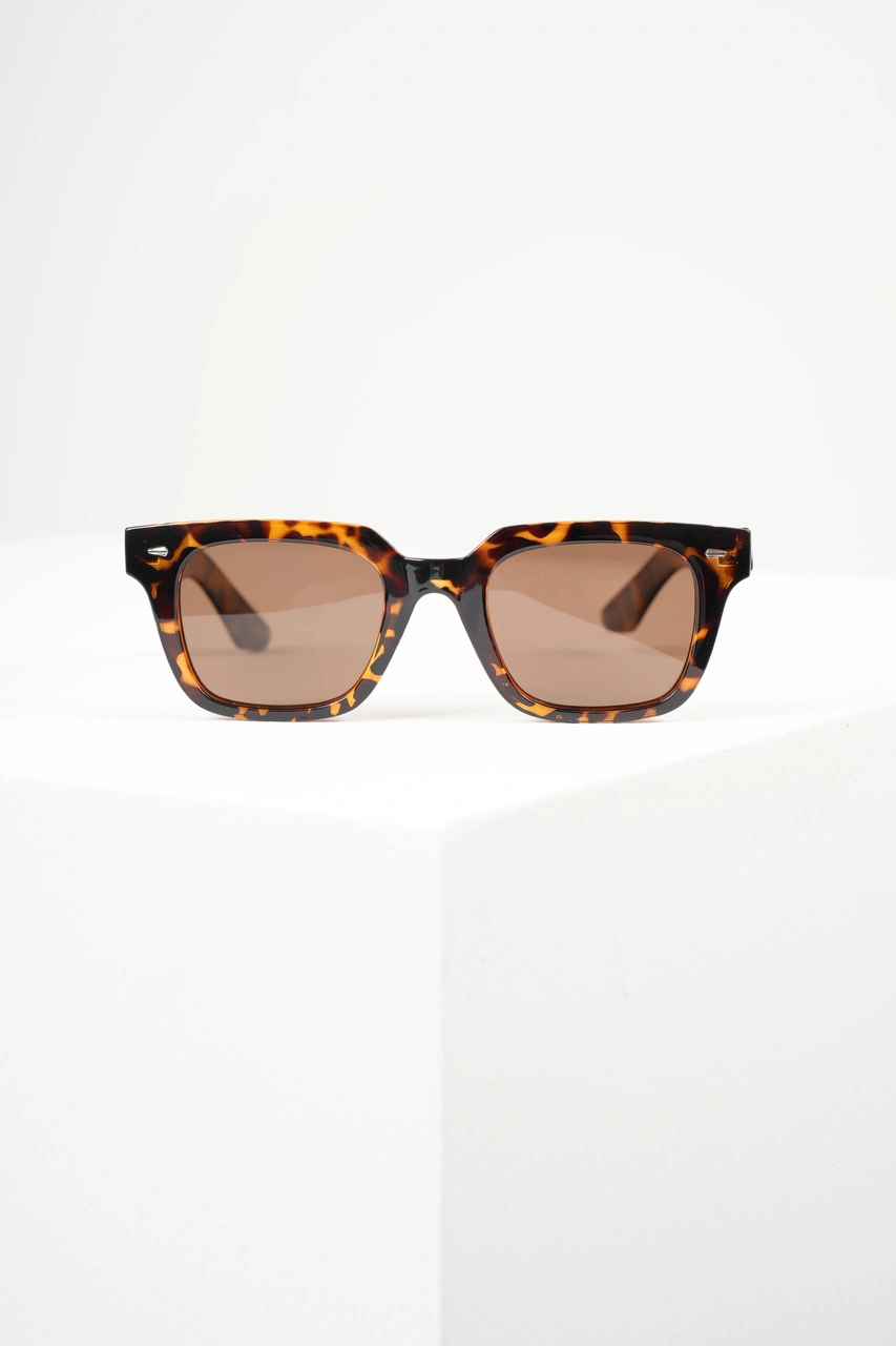 Royal Eyewear Re31105 Leopar Polarıze Güneş Gözlüğü Siyah - Mavi