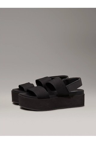 Calvin Klein Flatform Sandal Slıng In Siyah