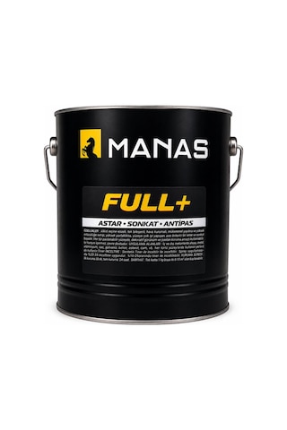 Manas Full+ Kendinden Astarlı Pas Önleyici Son Kat Boya 15 Lt Ral 7040 Pencere Grisi