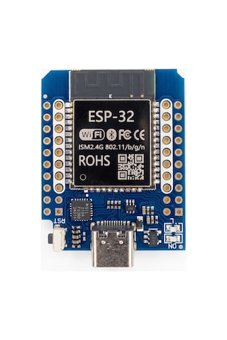 Esp32 D1 Mini Type-c Dual Core Wifi Bluetooth Kartı, Cp2102, 4mb, Ce/rohs Wroom Uyumlu