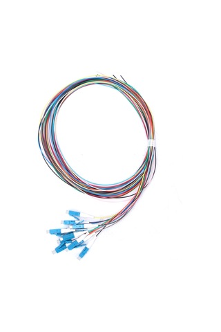 Jeemson 12 Kablolu Tek Modlu Fiber Optik Pigtail, Lc Bağlantı, Seramik Ferrule, Düşük Kayıp, 1.5m Uzunluk, Optik İletişim Sistemleri İçin