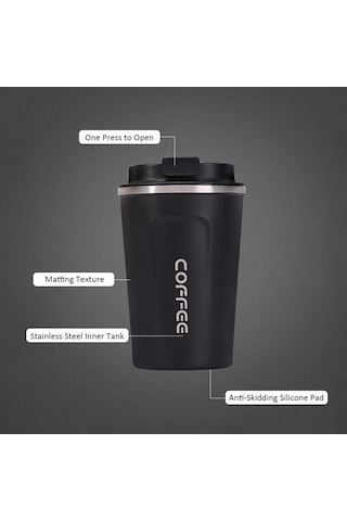 Hangfox 304 Paslanmaz Çelik İki Katlı Vakumlu Isı/sıcak Saklama Bardak, Antip打滑 Tabanlı, 510ml Büyük Boy Lacivert Ofis/seyahat Kupa Koyu Mavi