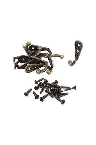 10pcs Bronz Vintage Tarzı Duvara Monte Tek Kanca Askıları Depolama Organizatör Duvar Montajı Çok Renkli