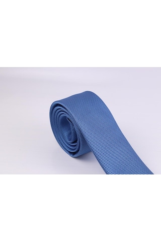Demfashion Özel Desenli Kravat Mendil Seti - Mavi (533048802) Mavi