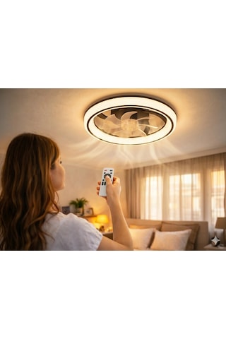 Eco Lounge Cata Ct 3010 Meltem 25w Ledli Tavan Vantilatörü Kumandalı 3 Renk