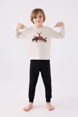 Rolypoly Erkek Çocuk Krem Pijama Takımı Rp3452-c-v2