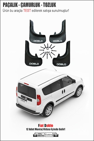 Doblo Paçalık Çamurluk Tozluk 4 Lü Set Ve 12 Adet Vida