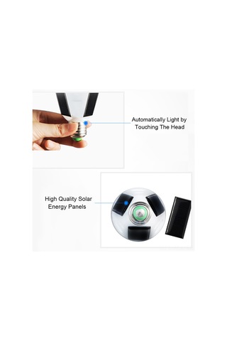 Konesam Güneş Enerjili 12w Led Feneri, İç/ön Dış Aydınlatma, Akıllı Dokunmatik Kontrol, 6500k Soğuk Beyaz, Taşınabilir Ve Yenilenebilir Pil Şeffaf