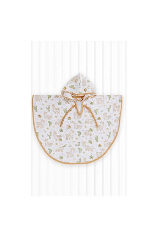 Tinylamb Kapşonlu Müslin Panço, 0-3 Yaş, Unisex Karışık