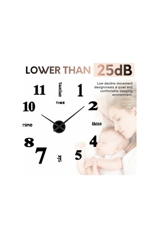 Yaleker 3d Akrilik Dıy Sessiz Duvar Saati, Modern Dekor, Ev Ofis Kullanıma Uygun, Kolay Kurulum, 70-120cm Boyut Ayarlı Çok Renki