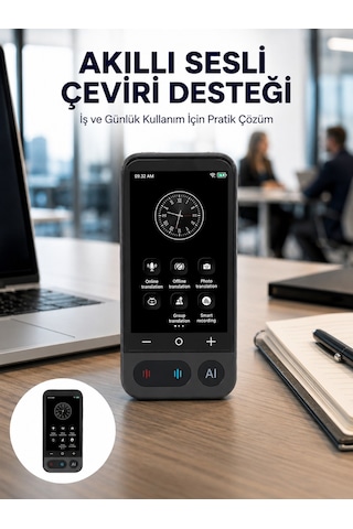 Ses Kayıt Cihazları 4.0 İnç Dokunmatik Ekranlı Akıllı Çeviri Cihazı Yeni Nesil