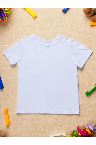 Chic Panda Çocuklar İçin Düğmeli Günlük Temel Tişört Seti 56163573 Turkuaz