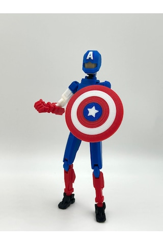 Dummy Captain America Eklemleri Hareketli 14 Cm Mini Figür Kaptan Amerika