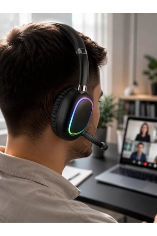 Northcity Mikrofonlu Bluetooth Kulaklık Rgb Aydınlatmalı Ve Type-c Şarjlı - Moda Ve Teknoloji Bir Arada