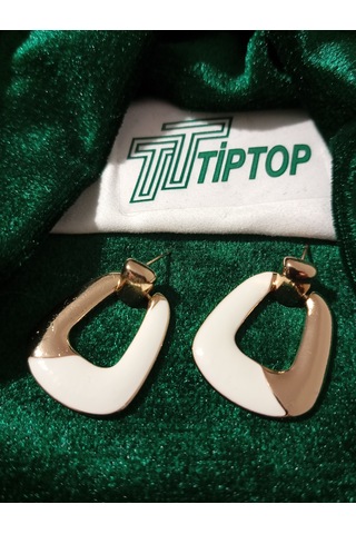 Tiptop/ Gold U Model Çelik Küpe Altın
