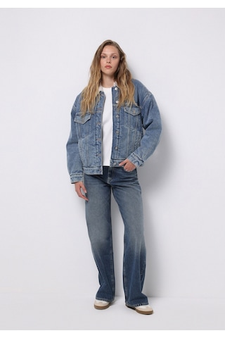 Colins Oversize Fit Düğmeli Astarsız Kadın Denim Ceket Cl1076050 Q1.v1 Dn09598 Denim