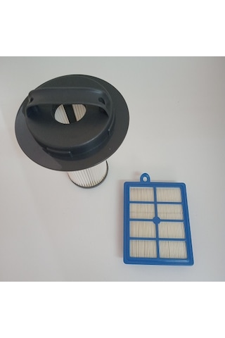 Philips Uyumlu Fc9200 - 9219 Serisi Silindirik Filtre + Hepa Fltre Set
