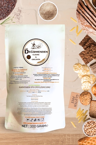 Karnıyarık Otu Unu (Psyllium) (Gluten İçermez) - 300 Gram