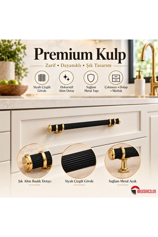 Haskan Kemer Kulp Altın/siyah 160 Mm Altın - Siyah