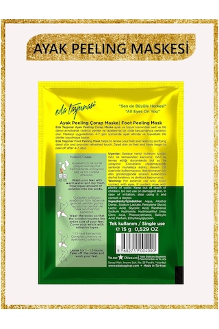 Eda Taşpınar Ölü Deri Arındırıcı Ayak Peeling Maskesi 15 G