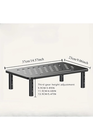 Xuweiwei Beyaz Erkonomik 3 Seviyeli Ayarlanabilir Metal Monitör Standı Ev Ofis Dizüstü Bilgisayar Kolay Montaj Kaymaz Kauçuk Gelişmiş Soğutma