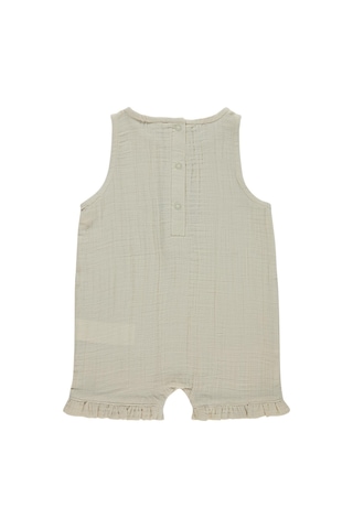 Civil Baby Cepli Çiçek Nakış 6-18 Ay Patiksiz Tulum - Bej Açık Bej