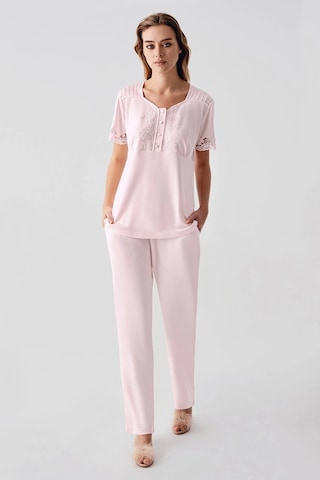 Freshness 322 Kadın Sabahlıklı Pijama Takımı Pembe
