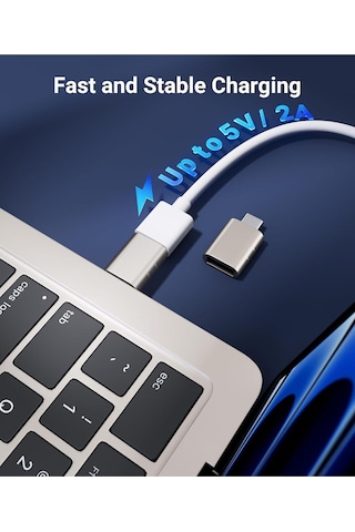 Usb-c To Usb 3.0 Adaptör 2 Li Set Kompakt Yıldız Işığı Dönüştürücü Pratik Seti