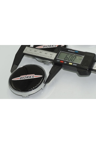 Mini John Cooper Works Logo Gümüş Siyah Jant Göbeği Kapak Seti