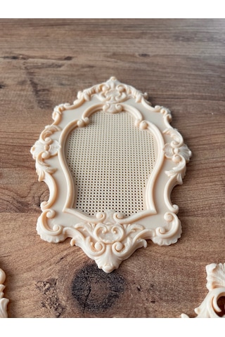 3'lü Vintage Nakış Çerçevesi - Etamin Kanaviçe Krem