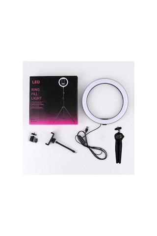 Ring Fill Light Led Selfie Halka Işık 8w 5500k Tripod Akıllı Telefon Youtuber Stand 2 Metre Ayakli