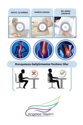 Angeles Yaşam Visco Bel Destek Yastığı