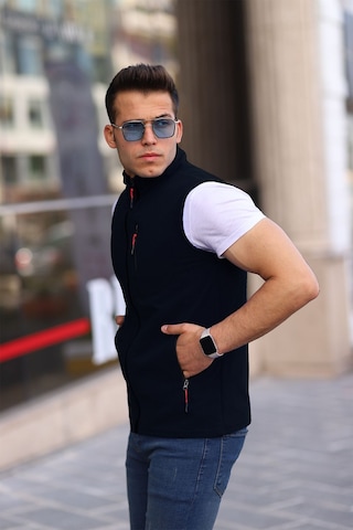 Kozik Kolsuz 3 Çepli Erkek Günlük Polar Yelek - Lacivert