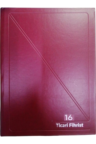 Fihrist Ticari 16'lı 16x23 Bordo Cilt Bezli 1 Adet Artlantis Ticari Firhist Bordo 16*23