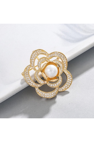 Homyl Broş Zarif Taklidi Charm Hediye Doğum Günü Kız Çiçek Çiçek