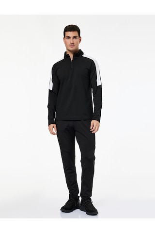 Koton Cepli Baskı Detaylı Beli Bağcıklı Jogger Spor Eşofman Altı Siyah 6wam40104nk Siyah