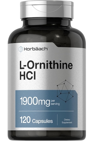 Horbaach L-ornithine Hcl 1900mg Per Serving 120 Caps Aromasız