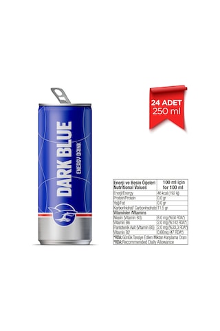 Dark Blue Enerji İçeceği 24 x 250 ML