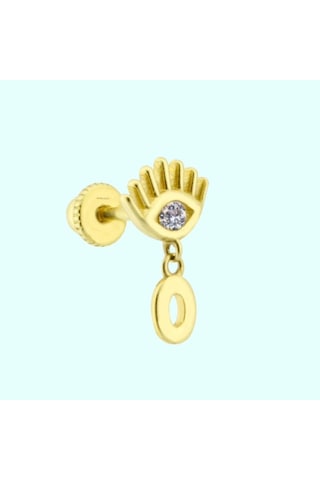 Altın Sallantılı Harf Piercing Harfler Mevcut Altın