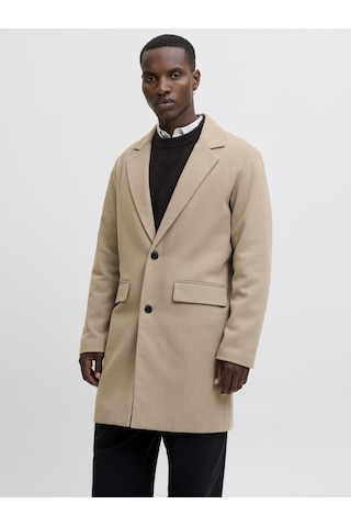 Jack&jones Essentıals Erkek Spread Yaka Palto - Harris - 12288145 Greige