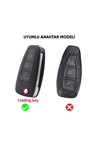 Ford Focus Fiesta Kuga Mondeo Transit Tourneo Ranger Galaxy Cmax Smax Anahtar Uyumlu Silikon Anahtar Kılıfı Oto Anahtar Kabı Darbe Emici Anaht
