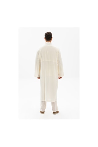 Şile Bezi İnce Erkek Namaz Cübbesi Yazlık Namazlık Pamuk Kumaş Cübbe Krem Krm-krem Krem