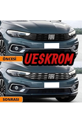 Fiat Egea Sd / Hb Krom Ön Panjur Diamond Model 8 Prç 2020 Üzeri