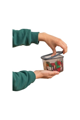 Deconox 3'lü Set Sızdırmaz Kapaklı Kare Erzak Saklama Kabı 650ml - 1300ml - 1900ml Antrasit Sku: Smg8690010175625 Açık