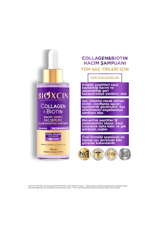 Collagen & Biotin Ekstra Hacim Serumu 100 Ml - Kolajen Biotin İnce Seyrek Saçlar