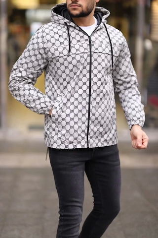 Unisex Kapüşonlu İçi Astarlı Yağmurluk - Gri Gri