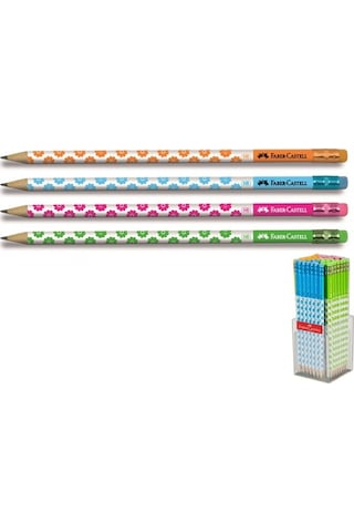 Faber-Castell Flowers Silgili Kurşun Kalem 72 Li 119412