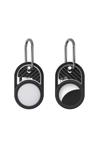 Zore Airtag 05 Uyumlu Silikon Anahtarlık-siyah