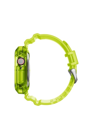 Apple Watch Series 9&8&7 41mm / Se 3&se 2&6&se&5&4 40mm / 3&2&1 38mm İçin Saydam Saat Lastiği Saydam Sarı