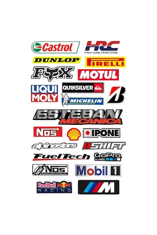 Otomobil Motosiklet Sticker Seti 1 Adet